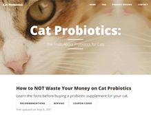 Tablet Screenshot of probioticsforcats.com